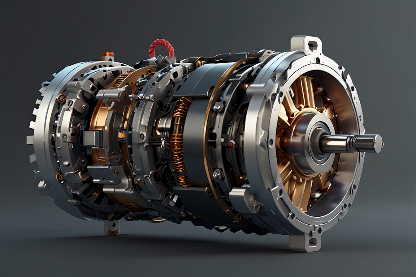 Leonardo_Lightning_XL_Realistic_image_of_an_electric_motor_wit_0